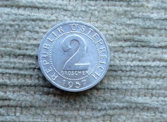 Werty71 Австрия 2 гроша 1957 Орёл