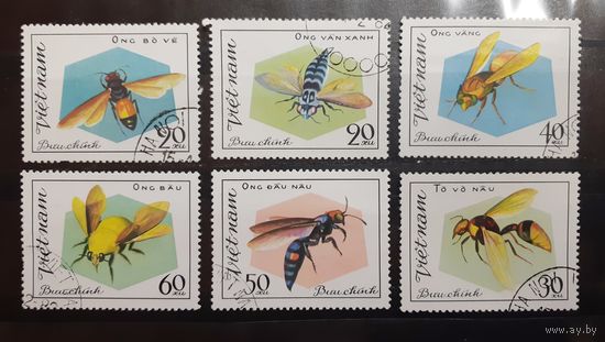 Вьетнам. 1982 год. Фауна. Насекомые (осы, пчёлы) (196)