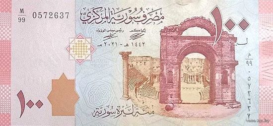 Сирия, 100 фунтов 2021 г. P113r. Серия M/99. UNC