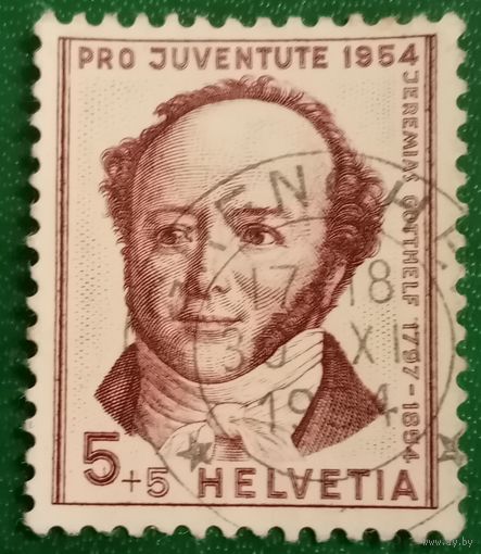 Швейцария 1954. Швейцарский писатель Иеремиаса Гоихельф 1797-1854