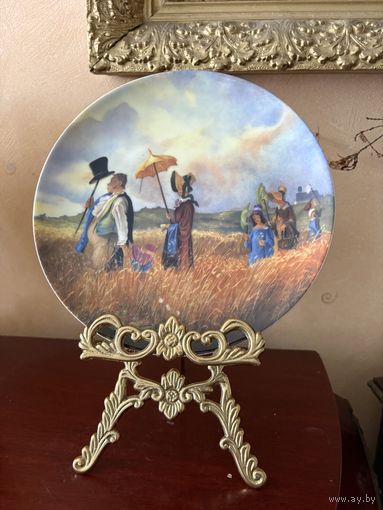 Тарелка коллекционная Прогулка Германия Bavaria винтаж