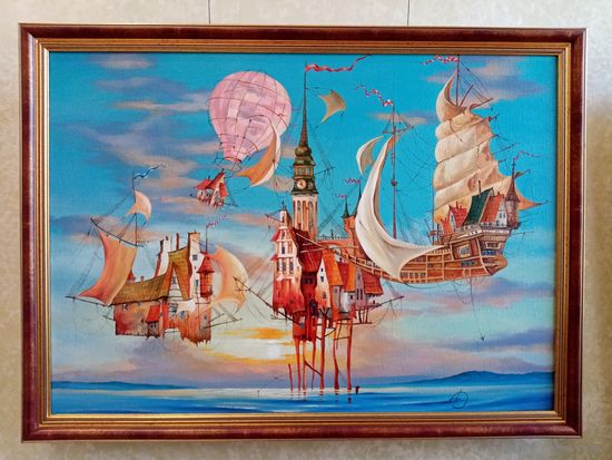Картина  Язвинская Ольга "Адмиральский час", х. м., 40х70см.