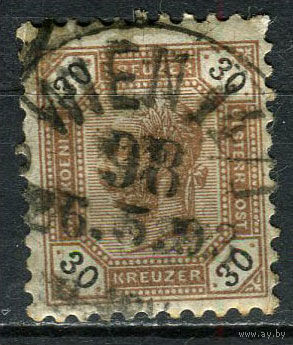 Австро-Венгрия - 1891 - Император Франц Иосиф - 30Kr - [Mi.65A] - 1 марка. Гашеная.  (Лот 23EL)-T2P8