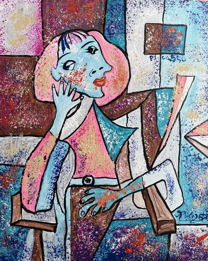 Панно холст на картоне акрил