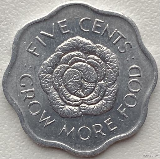 Сейшельские острова (Сейшелы) 5 центов 1975 г. ФАО. Выращивайте больше еды
