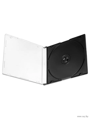 Коробка (футляр) для компакт диска (slim CD-box) черный низ
