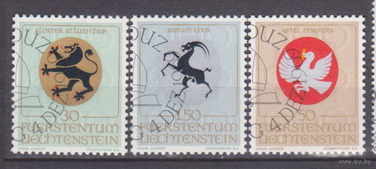 Гербы Лихтенштейн 1969 год Лот 55 около 30 % от каталога по курсу 3 р ПОЛНАЯ СЕРИЯ