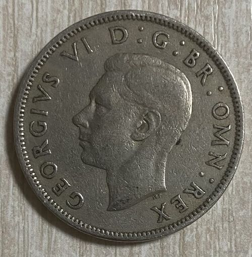 Монета 2 шиллинга 1949 год. Великобритания. Король Георг VI