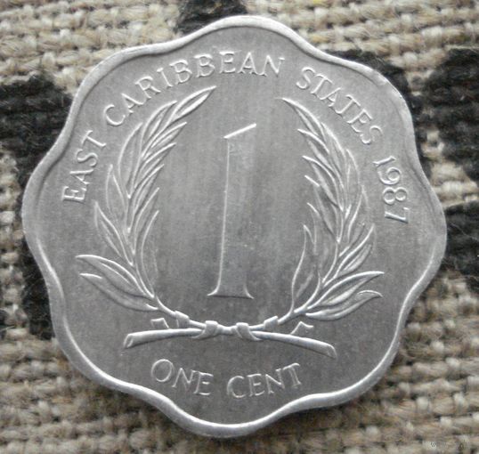 1 цент 1987 Восточные Карибы