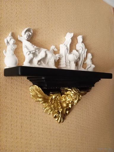 - КРОНШТЕЙН АНГЕЛ-ХРАНИТЕЛЬ 45х20.5х12 см. с ГОРЕЛЬЕФАМИ