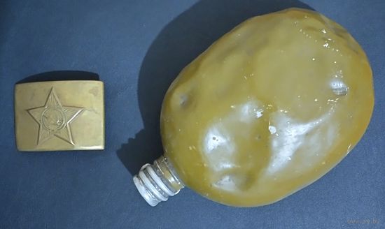 Советские солдатские: пряжка бляха и фляга