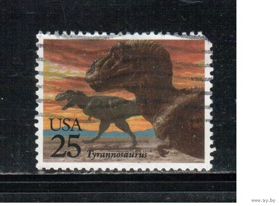 США-1989, (Мих.2051),   гаш. , Динозавры