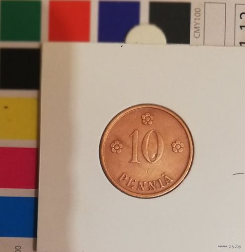 Финляндия 10 пенни 1924 в холдере