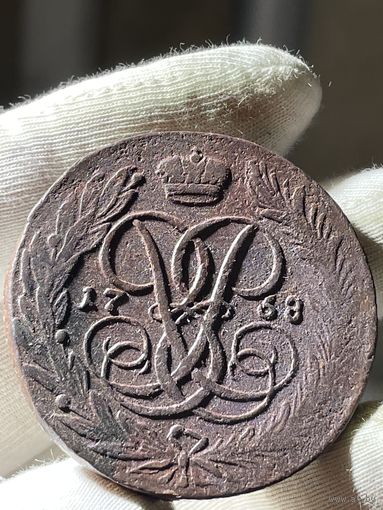 5 копеек 1758 без МЦ.Кладовая.Состояние!