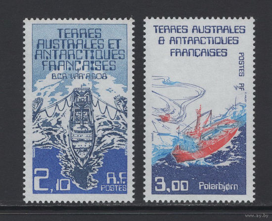 ТААФ Французские Антарктические Территории 1986** Корабли в истории освоения Антарктических территорий Mi#212-213