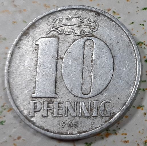 Германия - ГДР 10 пфеннигов, 1965 (4-11-39)