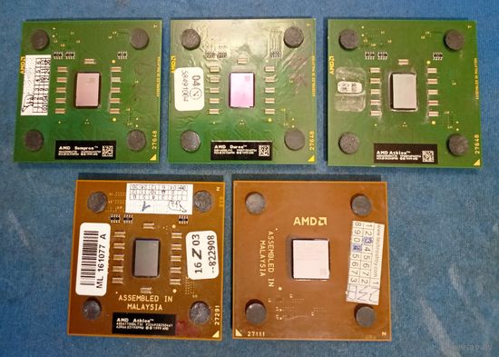Процессоры AMD Sempron, Duron, Athlon, список в описании лота.