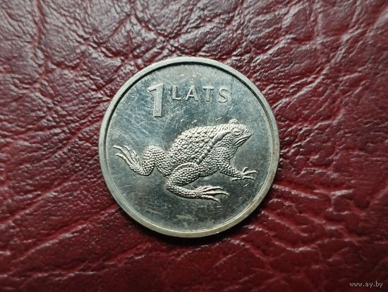 1 лат Латвия 2010 г. Лягушка.