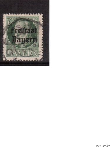 Германия(Бавария)-1919,(Мих.154А)   гаш. , надп., Король Людвиг III ,(кат.= 20,0 е)