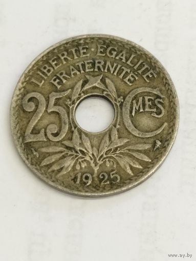 Франция 25 сентим 1925