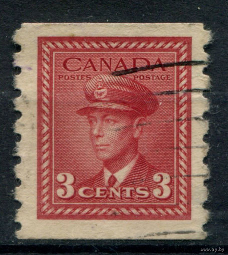 Британские колонии - Канада - 1942/43г. - король Георг VI, б/п:8, 3 с - 1 марка - гашёная [Mi 218 C]. #3-WB-94-KS-2