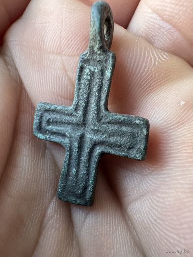 Крестик нательный старинный "Прямоконечный"