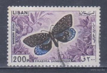 [2124] Ливан 1965. Фауна.Бабочка.200п. Гашеная марка.