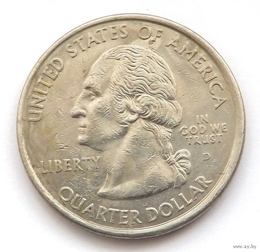 25 центов (квотер, 1/4 доллара, quarter dollar) 2001 года D Нью-Йорк (15)