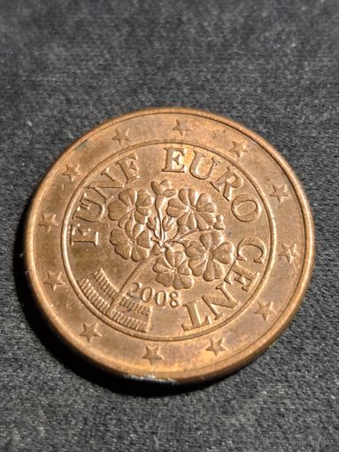 Австрия 5 евроцентов 2008