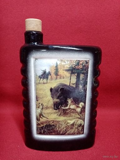 С рубля без мц. штоф-фляга УССР, фаянс вроде. 20х13х4.5см.