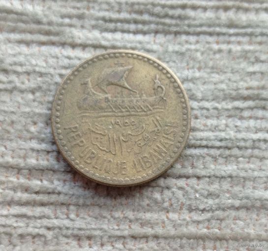 Werty71 Ливан 10 пиастров 1955 пиастр Корабль