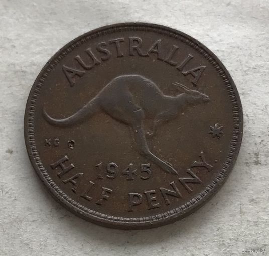 Австралия пол-пенни 1945 Георг VI