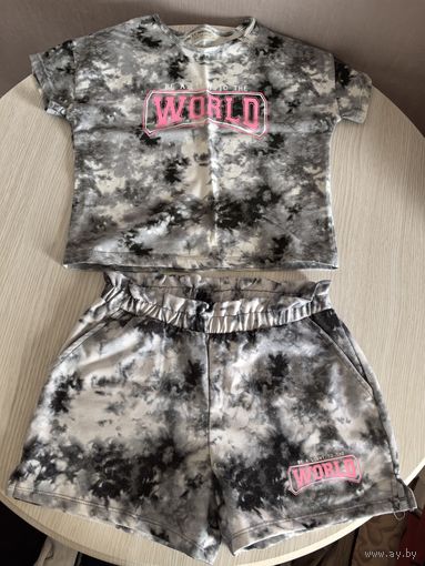 Летний костюм для девочки, р.134-140