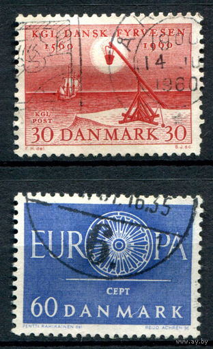 Дания - 1960г. - марки года, 2 полные серии - 2 марки - гашёные. #3-WB-101-A-2