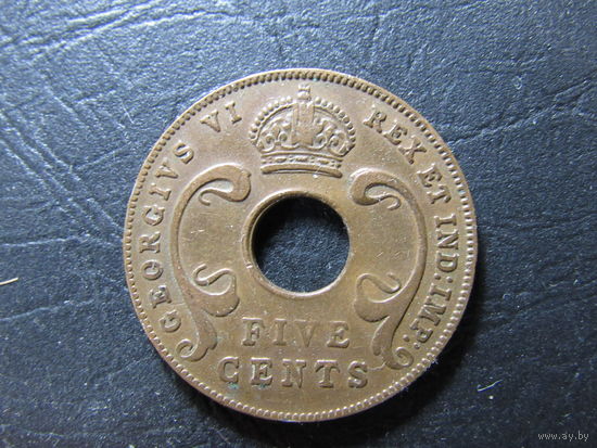 Британская Восточная Африка. 5 цент. 1941. С 20 копеек. Распродажа коллекции. Смотрите другие лоты.