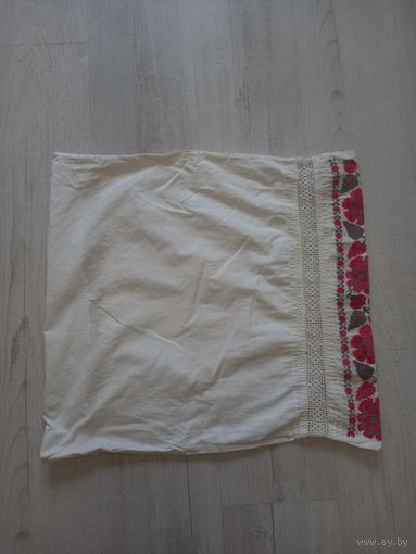 Наволочка на подушку вышитая старинная
