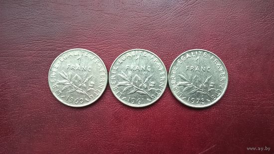 Франция 1 франк. 1960г.