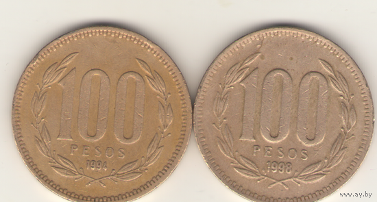 100 песо 1998 г.
