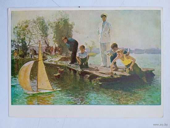 1955. дети. Торопина. Перед стартом