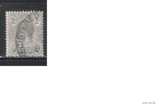 Мальта-1921,(Мих.59)  гаш. , Британские колонии, Стандарт,Надп., Король,
