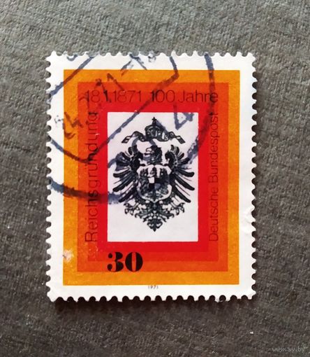 Марка Германия 1971 год 100 лет Германской империи