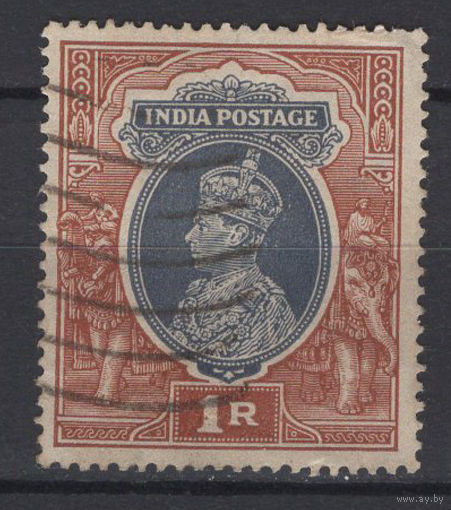 1937 Индия  Георг VI Слоны SG#259 Used