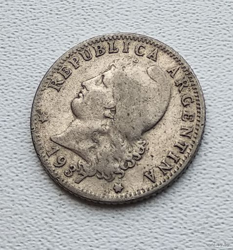 Аргентина 20 сентаво, 1937 7-12-7