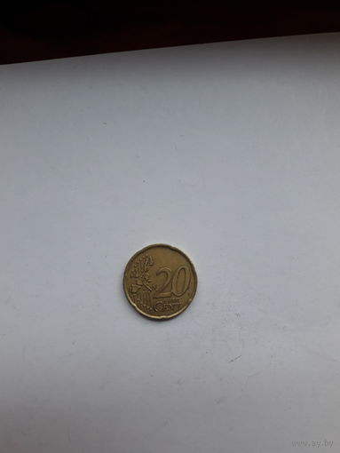 Италия 20 евроцентов 2002