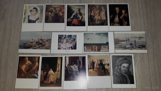 Дети в живописи открытки СССР
