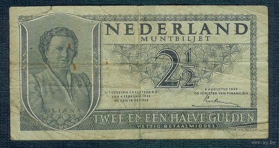 Нидерланды 2,5 гульдена 1949 год