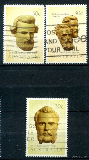 Австралия - 1983г. - известные люди - 3 марки - гашёные. #3-WB-83-B-1