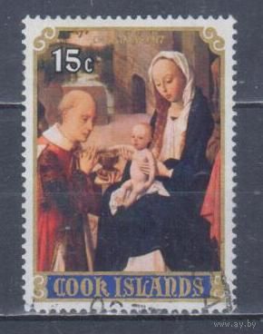 [1174] Кука острова 1977. Культура.Искусство.Живопись. Гашеная марка.