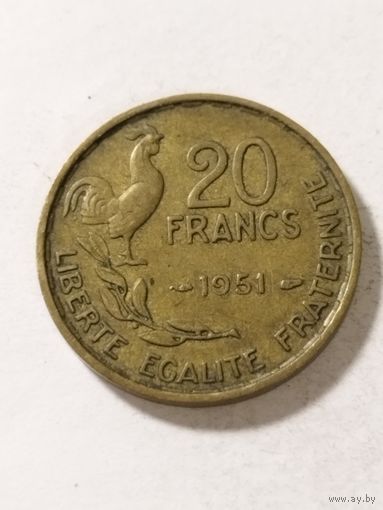 Франция 20 франков 1951