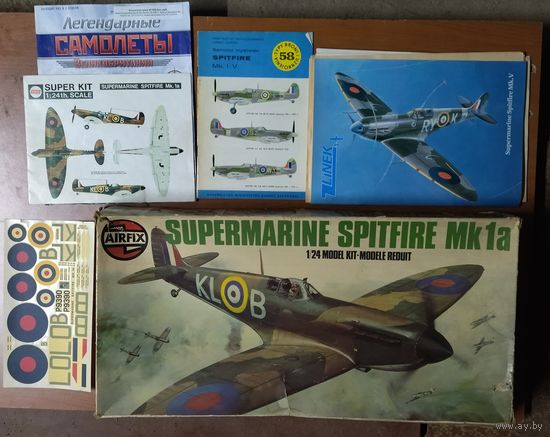 Ретро модель самолёта Спитфайр МК1 в 1/24 фирмы Airfix